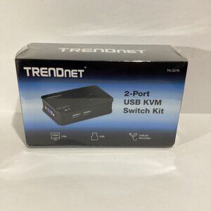TRENDnet TK-207K  2-Port USB KVM Switch Kit with Cables Brand New Sealed In Box